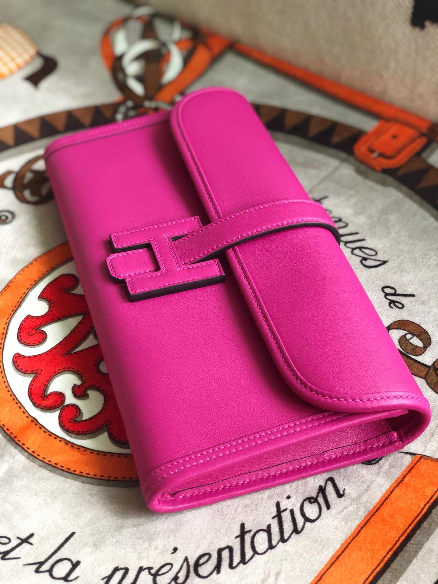 에르메스 지제 엘란29 로즈퍼플 스위프트 송아지가죽